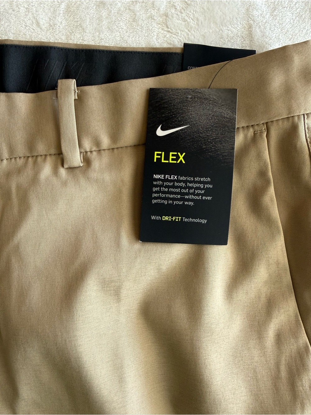 Nike Men's Tan Golf Pants - Flex Performance Pants - Picture 5 of 7